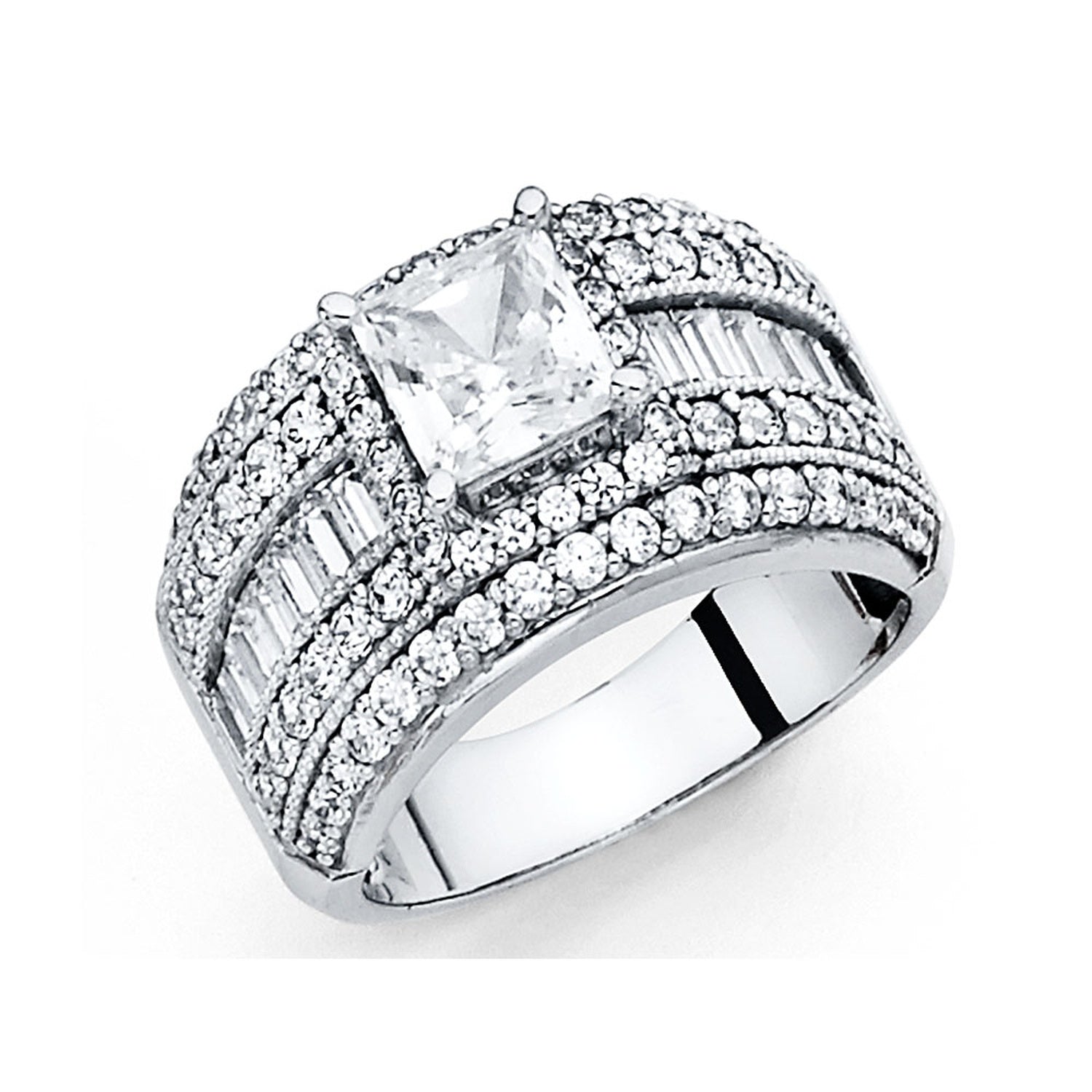 14KW CZ ENGAGEMENT RING (RG65)