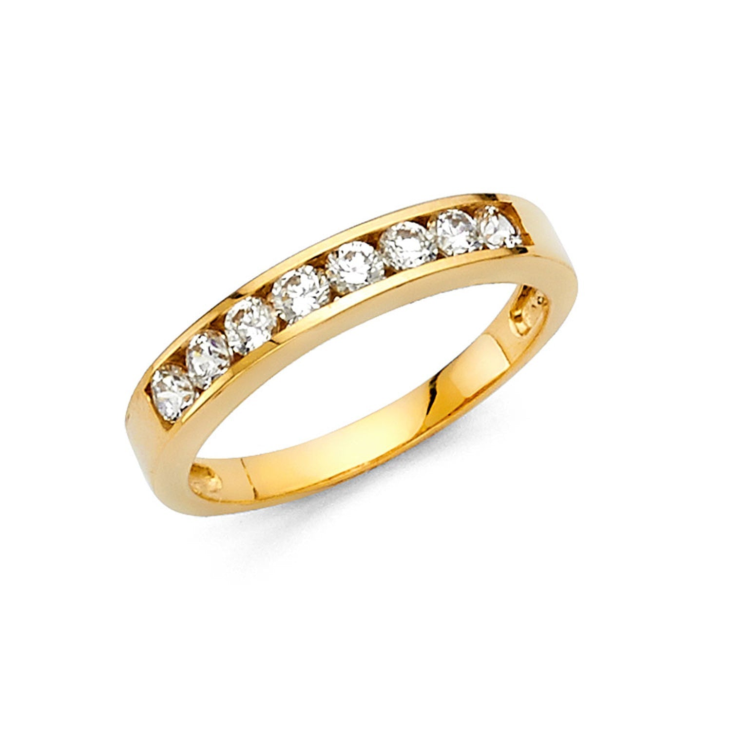 14KY CZ WEDDING BAND (RG67)