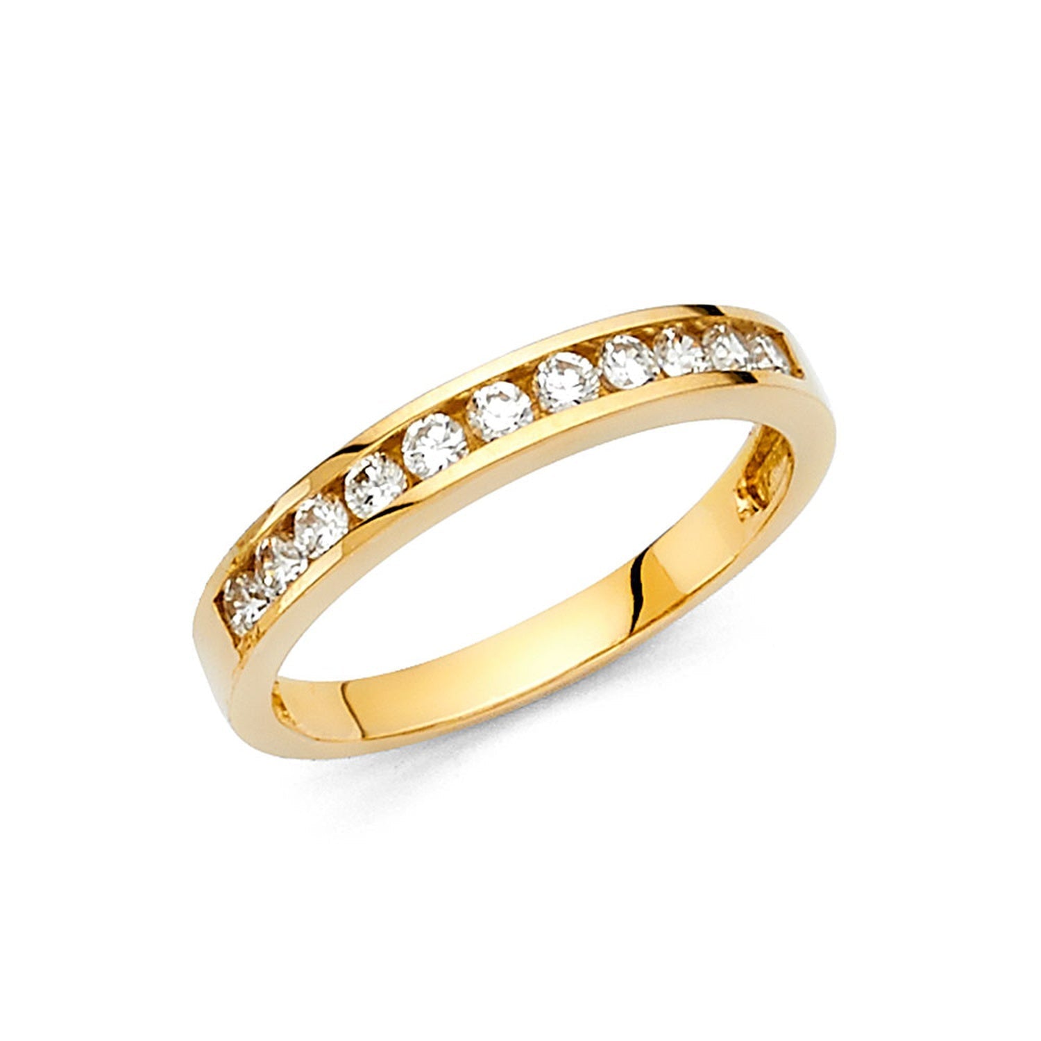 14KY CZ WEDDING BAND (RG68)