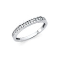 14KW CZ WEDDING BAND (RG69W)