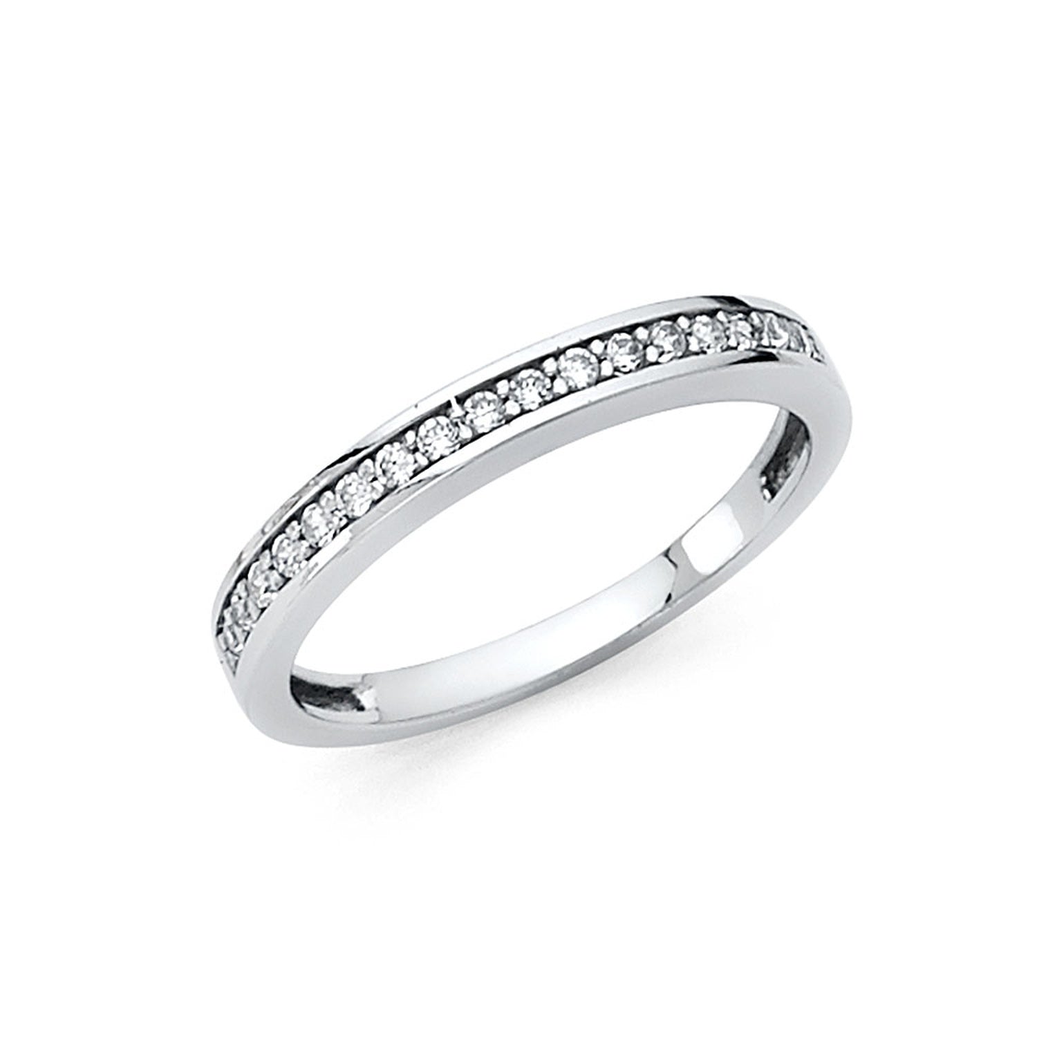 14KW CZ WEDDING BAND (RG69W)