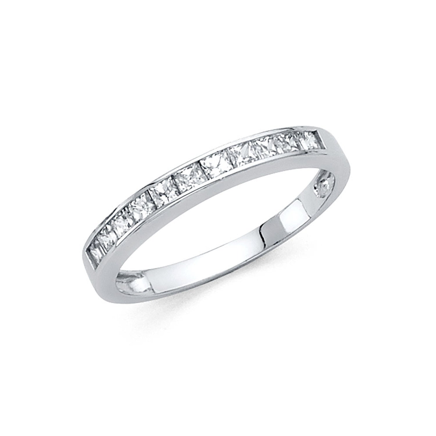 14KW CZ WEDDING BAND (RG72W)