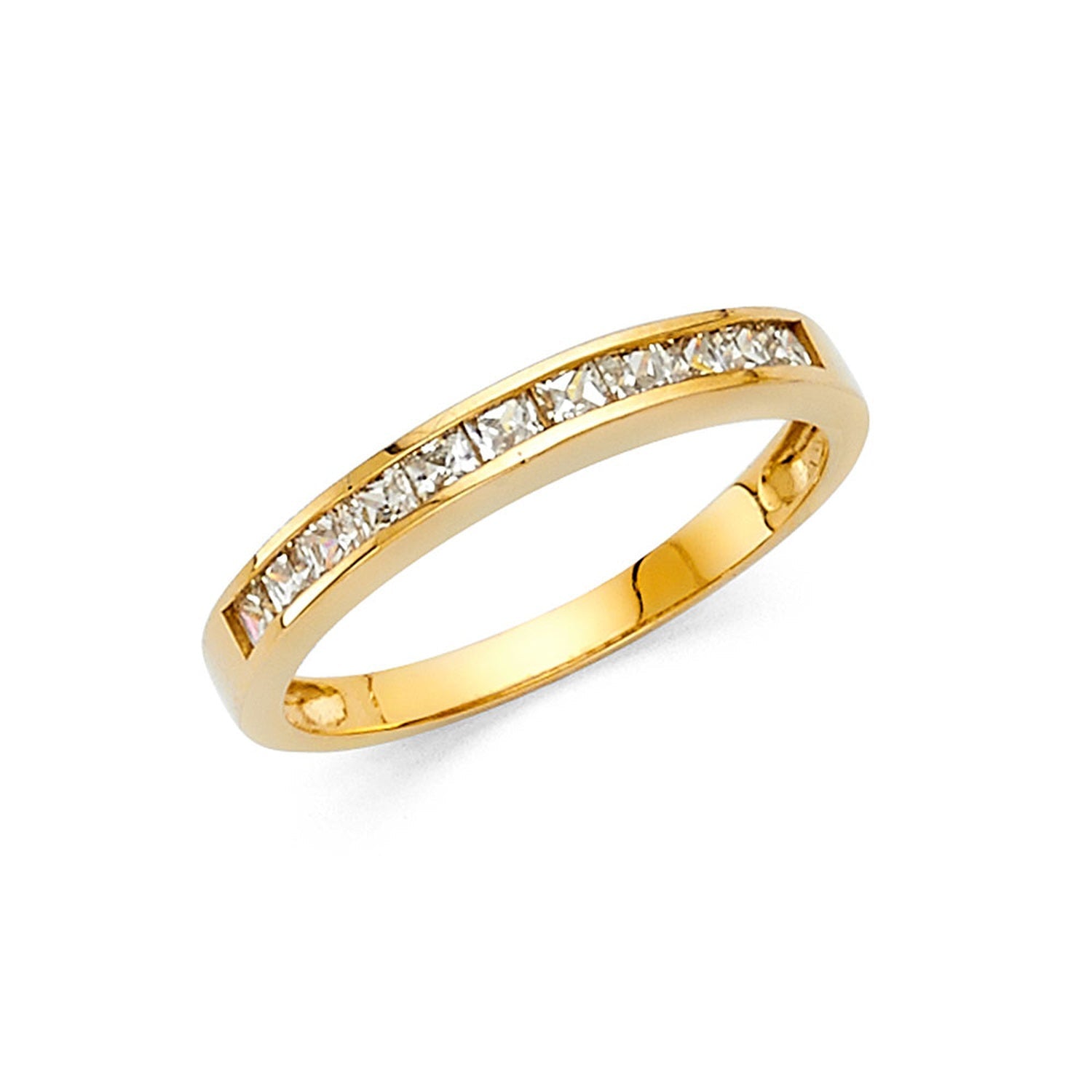 14KY CZ WEDDING BAND (RG72)