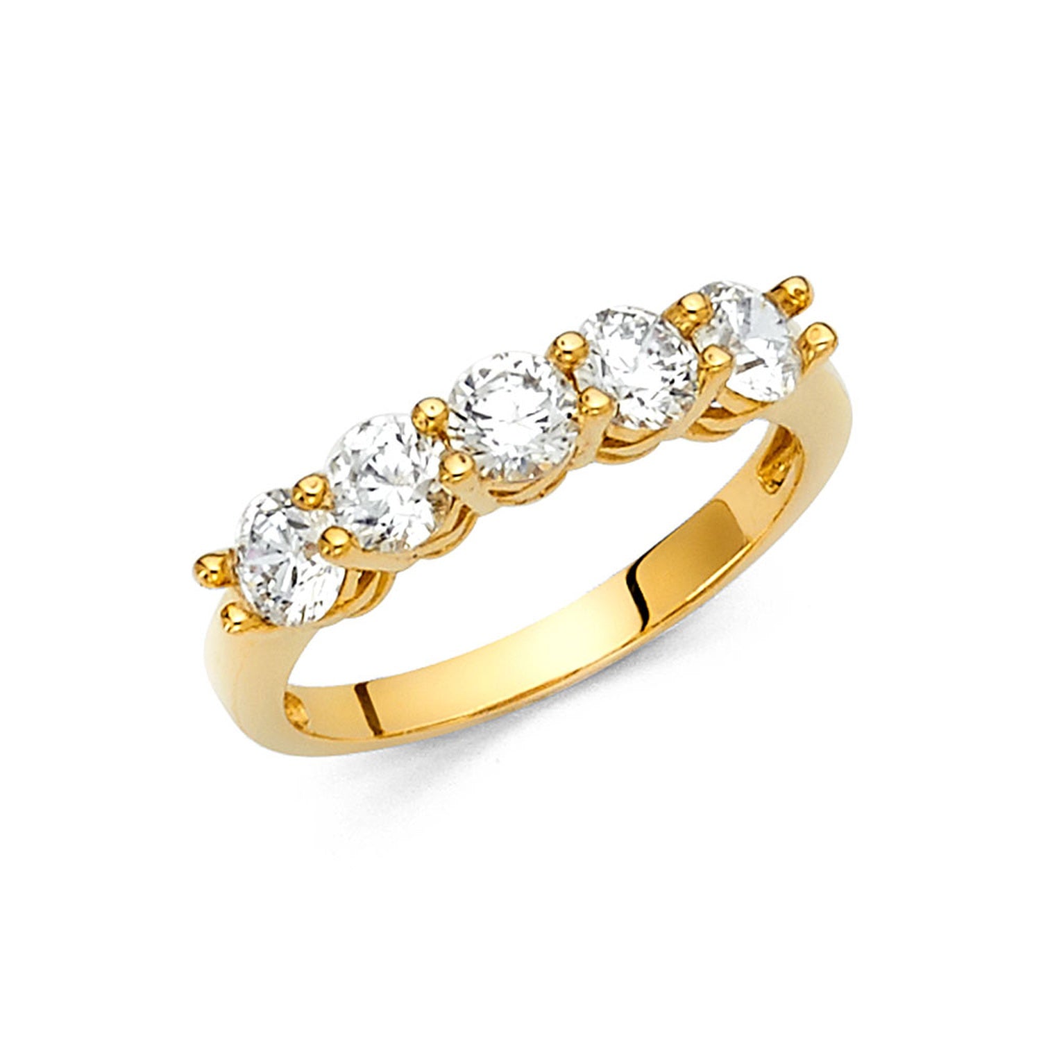 14KY CZ WEDDING BAND (RG73)