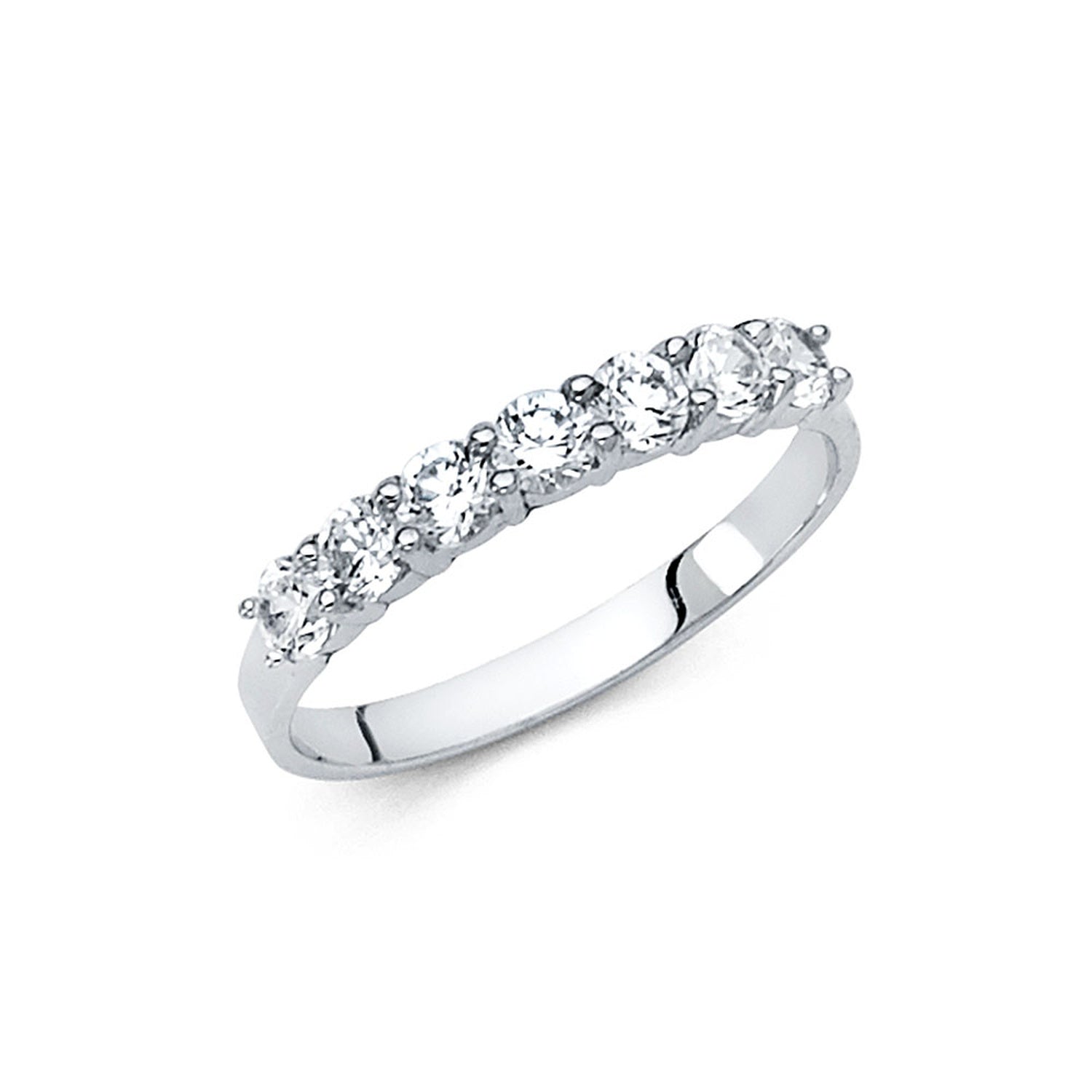 14KW CZ WEDDING BAND (RG75W)