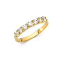 14KY CZ WEDDING BAND (RG75)