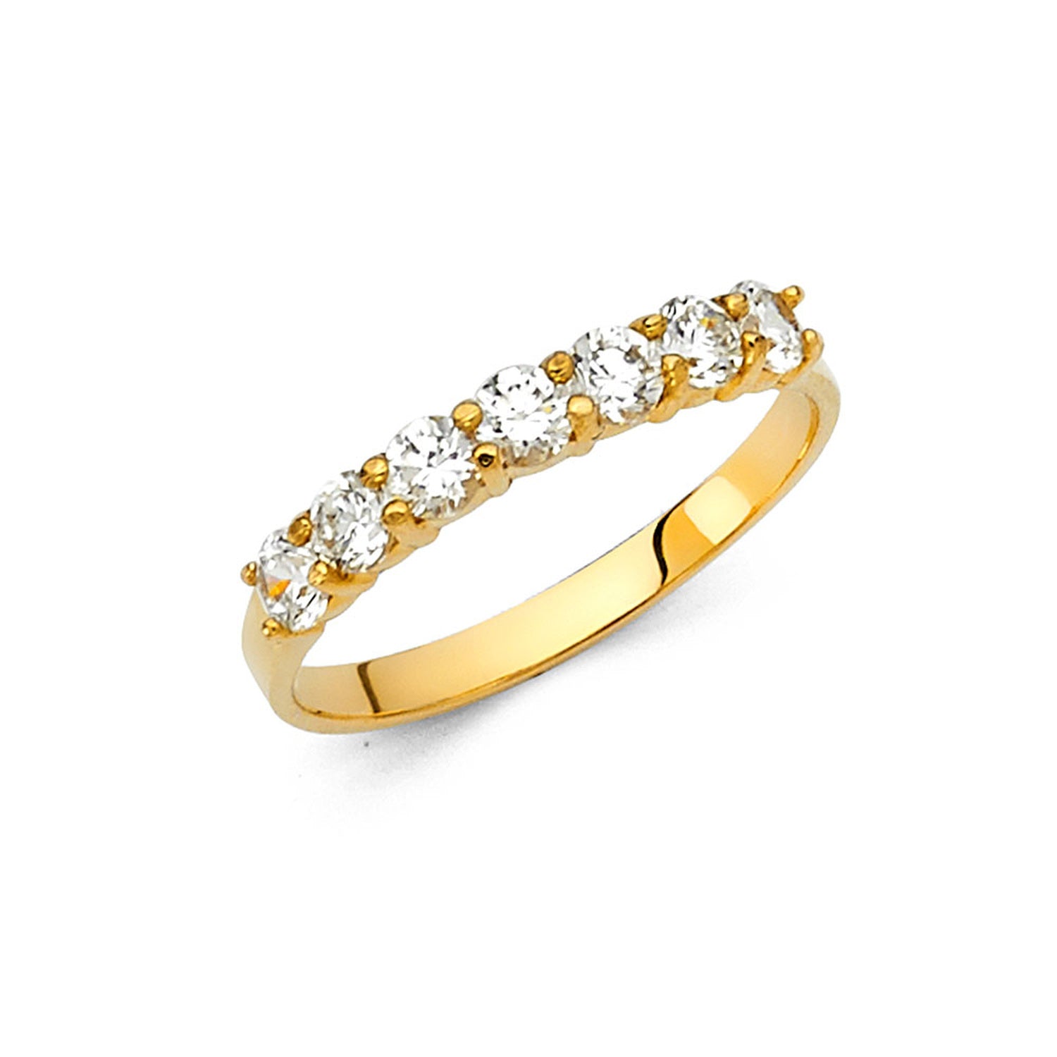 14KY CZ WEDDING BAND (RG75)