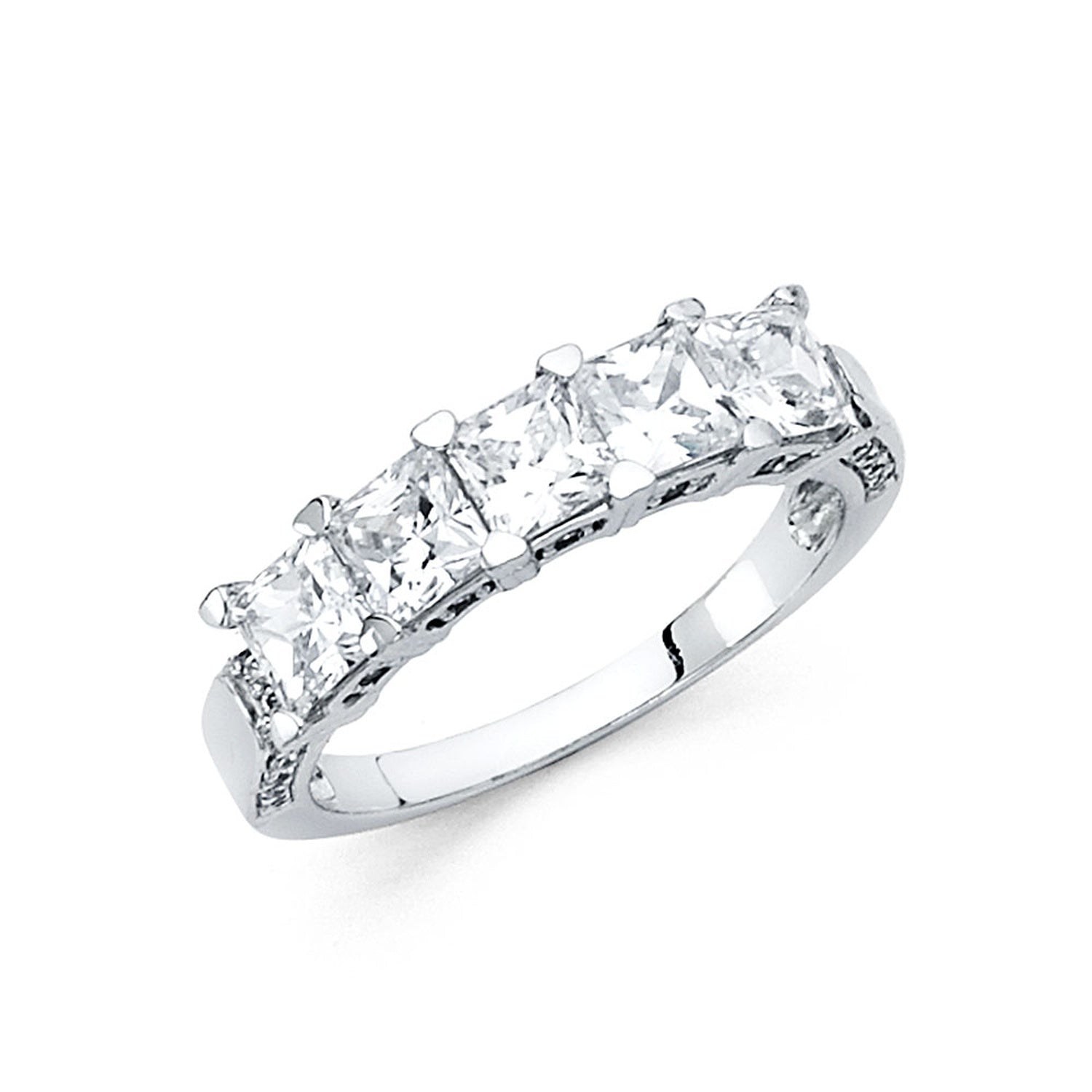 14KW CZ WEDDING BAND (RG76W)