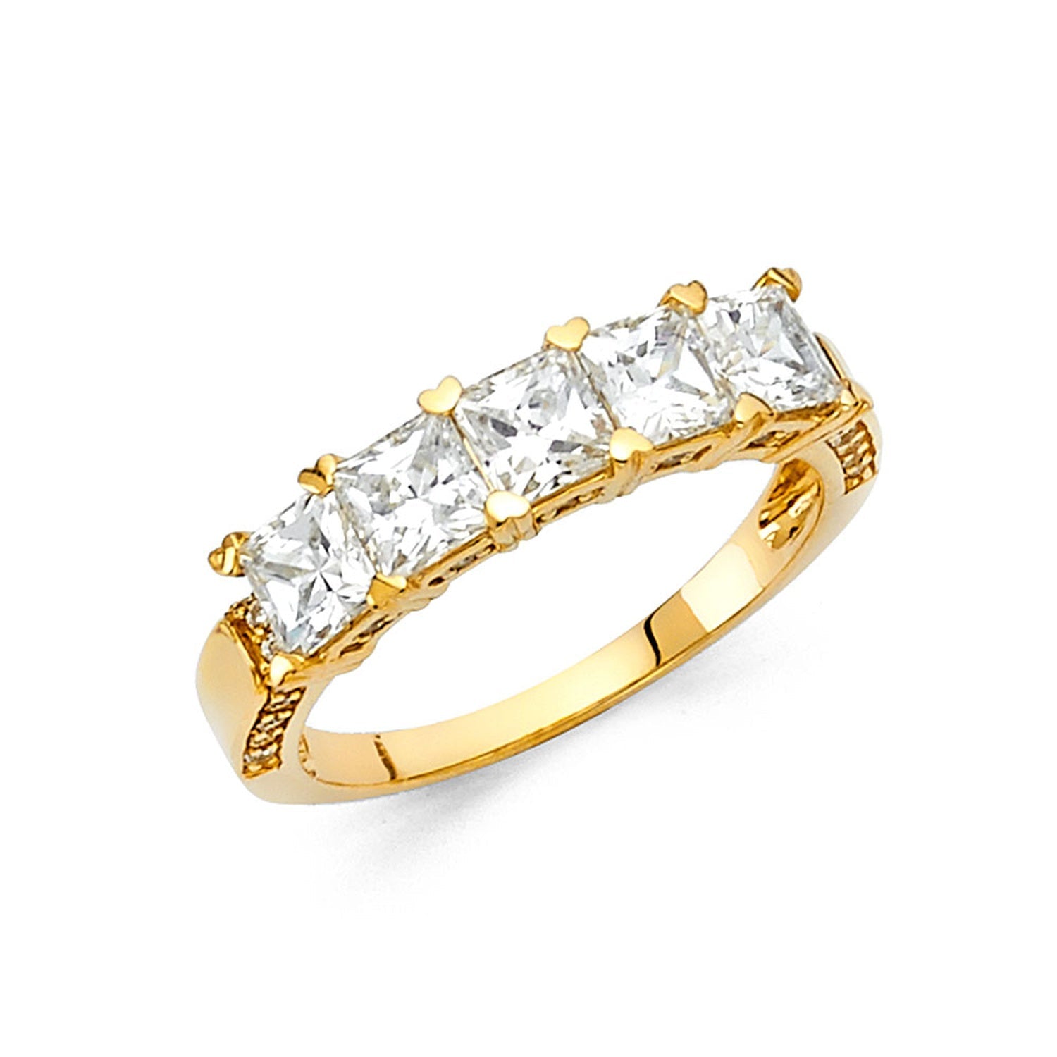 14KY CZ WEDDING BAND (RG76)