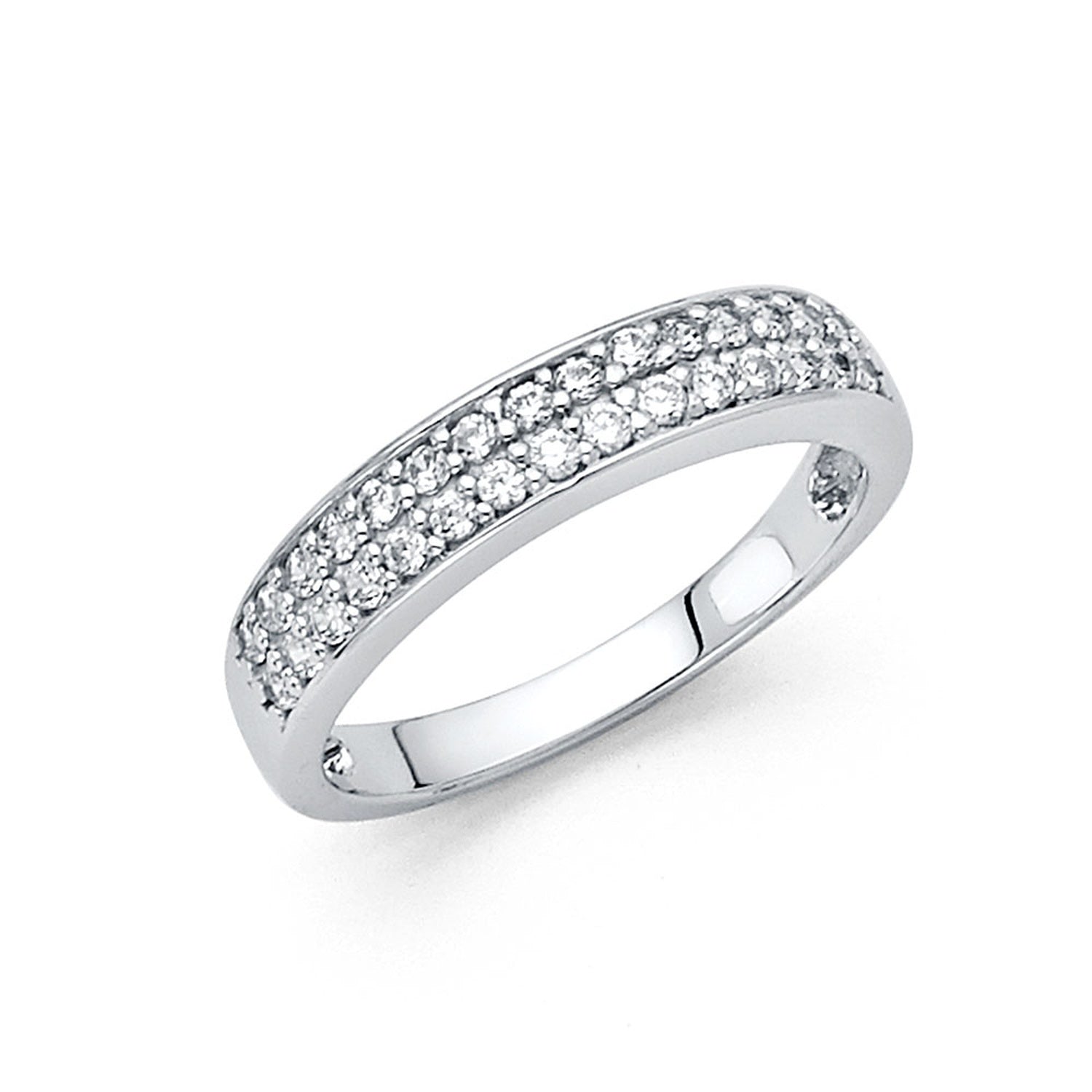 14KW CZ WEDDING BAND (RG81W)