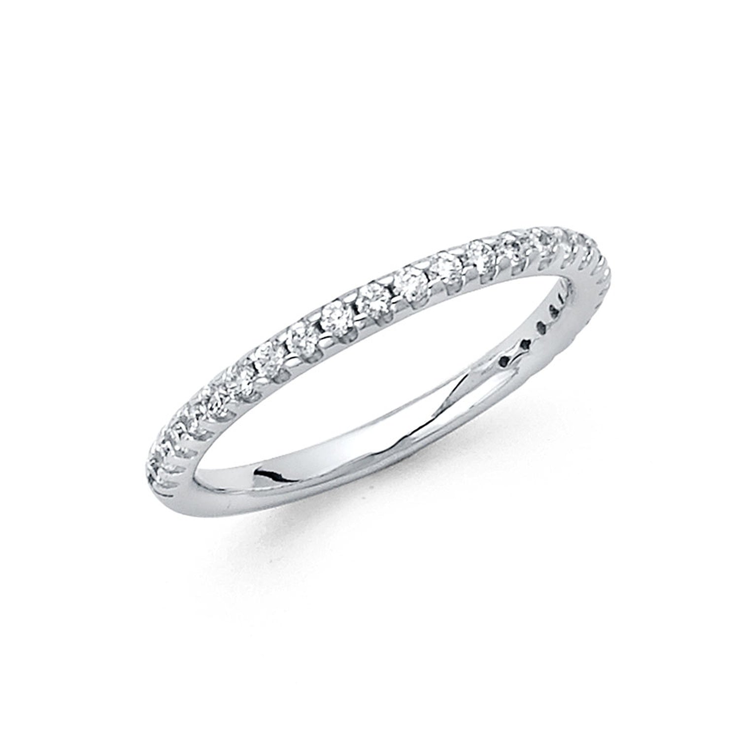 14KW CZ WEDDING BAND (RG84W)