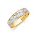14K 2T CZ WEDDING BAND MEN (RG137)