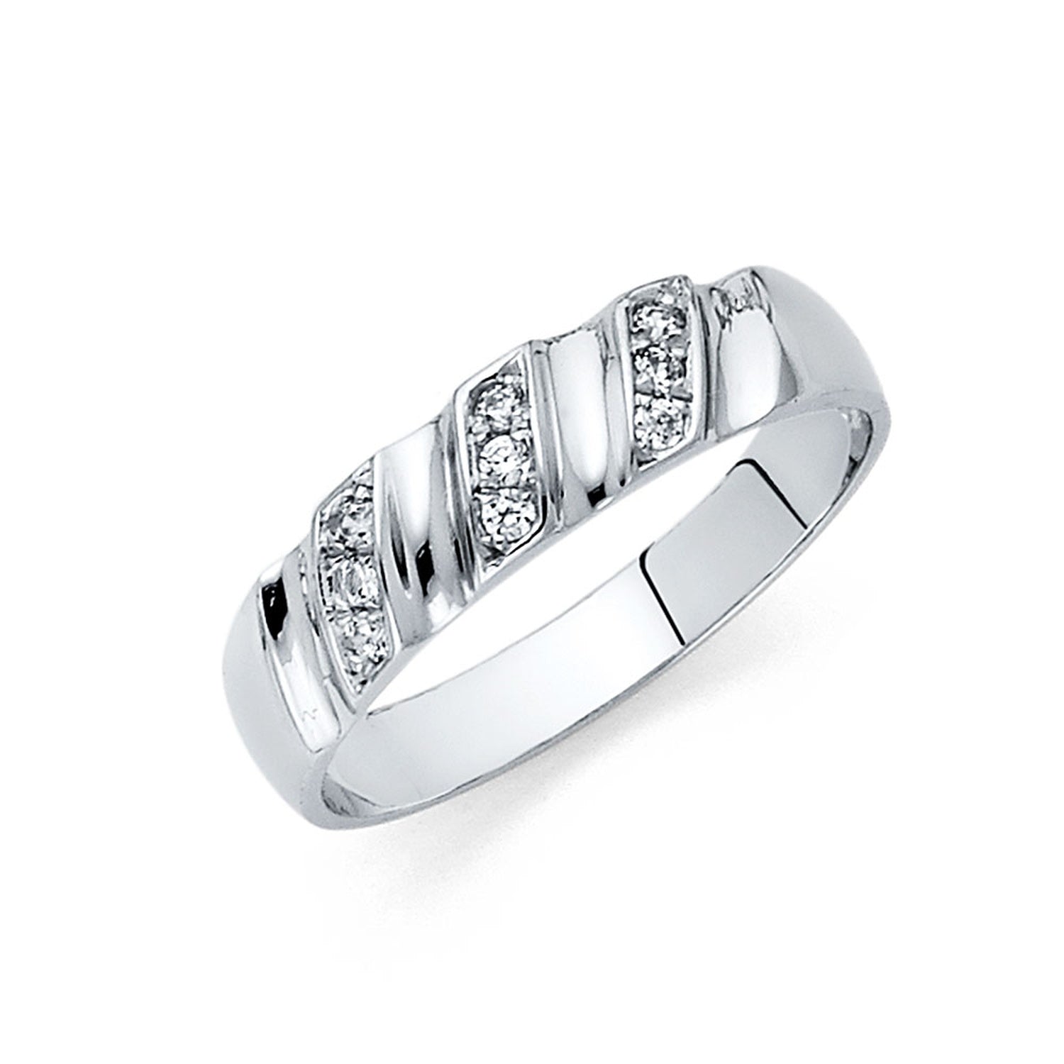 14KW CZ WEDDING BAND MEN (RG165)