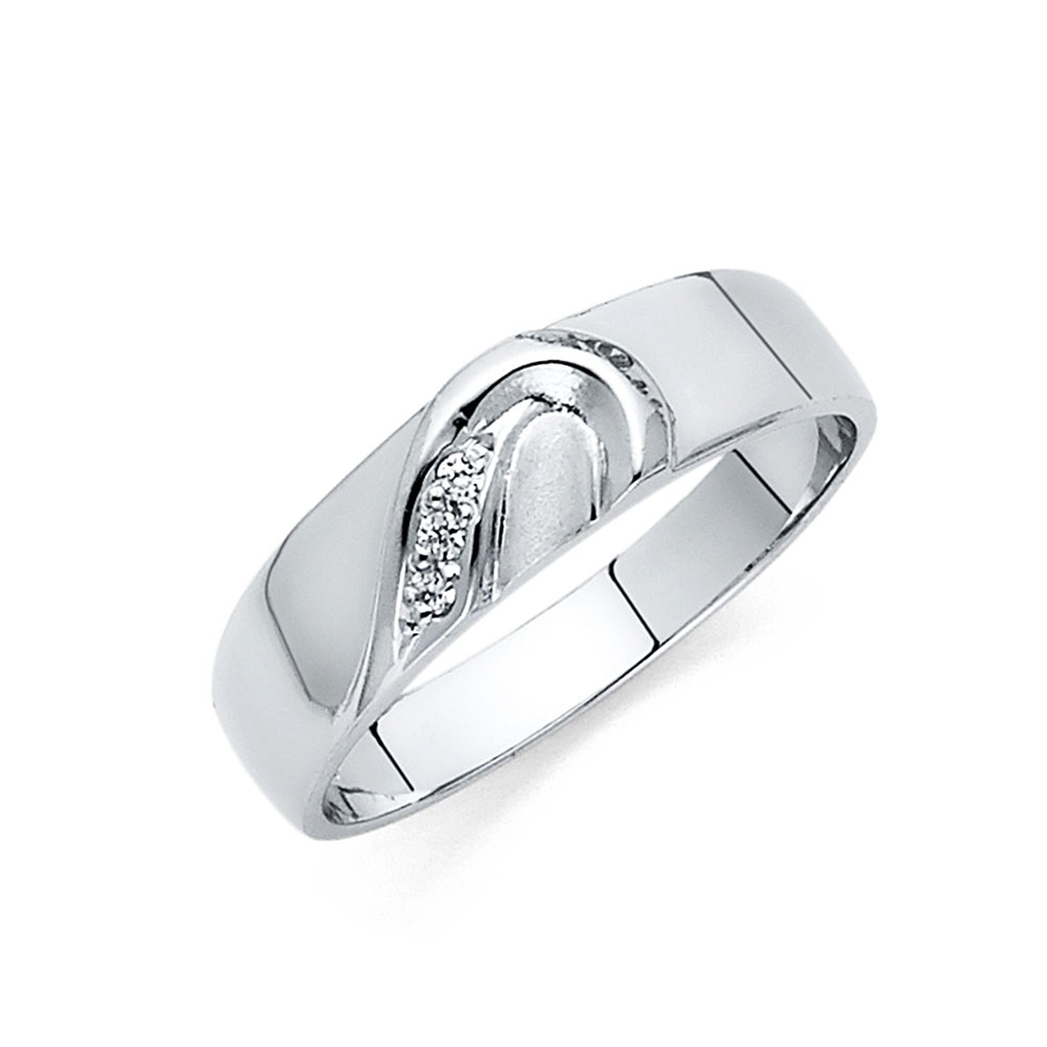 14KW CZ WEDDING BAND MEN (RG169)