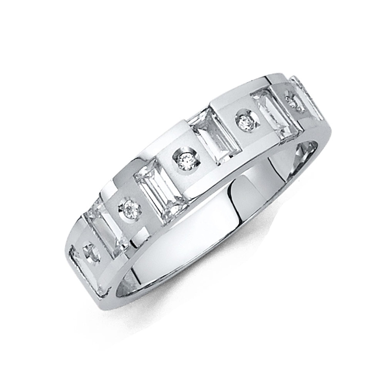 14KW CZ WEDDING BAND MEN (RG175)