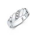 14KW CZ WEDDING BAND MEN (RG197)