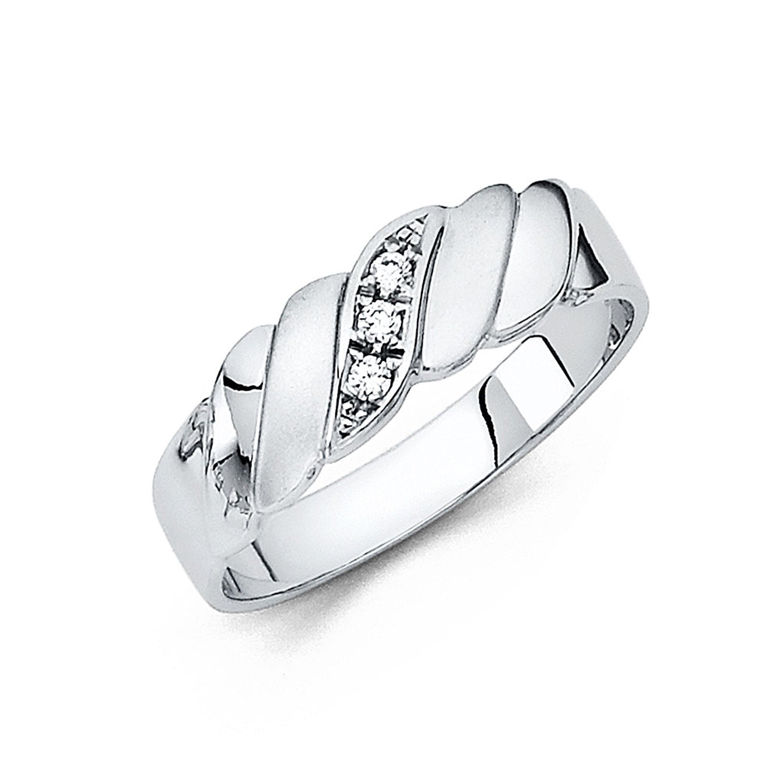 14KW CZ WEDDING BAND MEN (RG197)