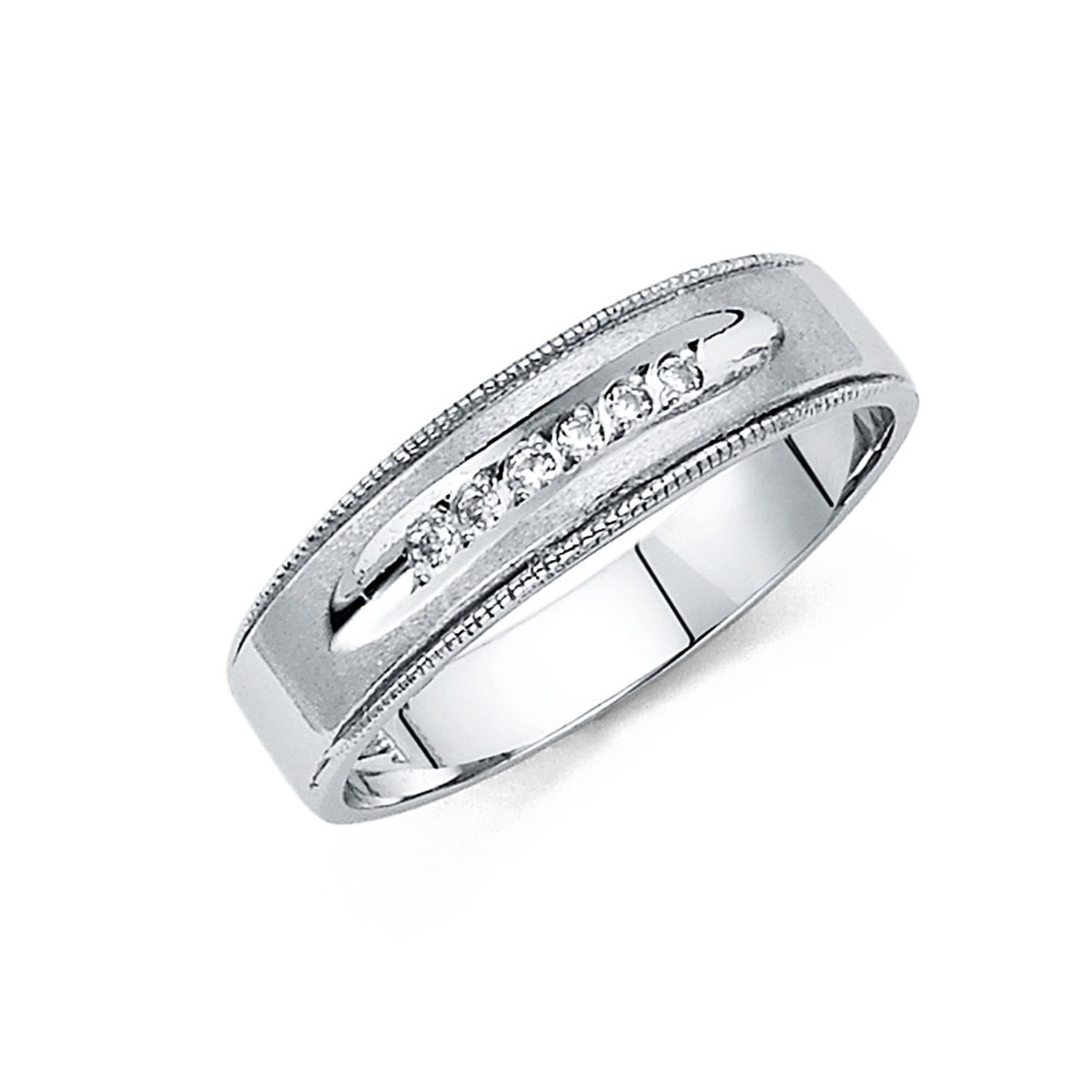 14KW CZ WEDDING BAND MEN (RG199)