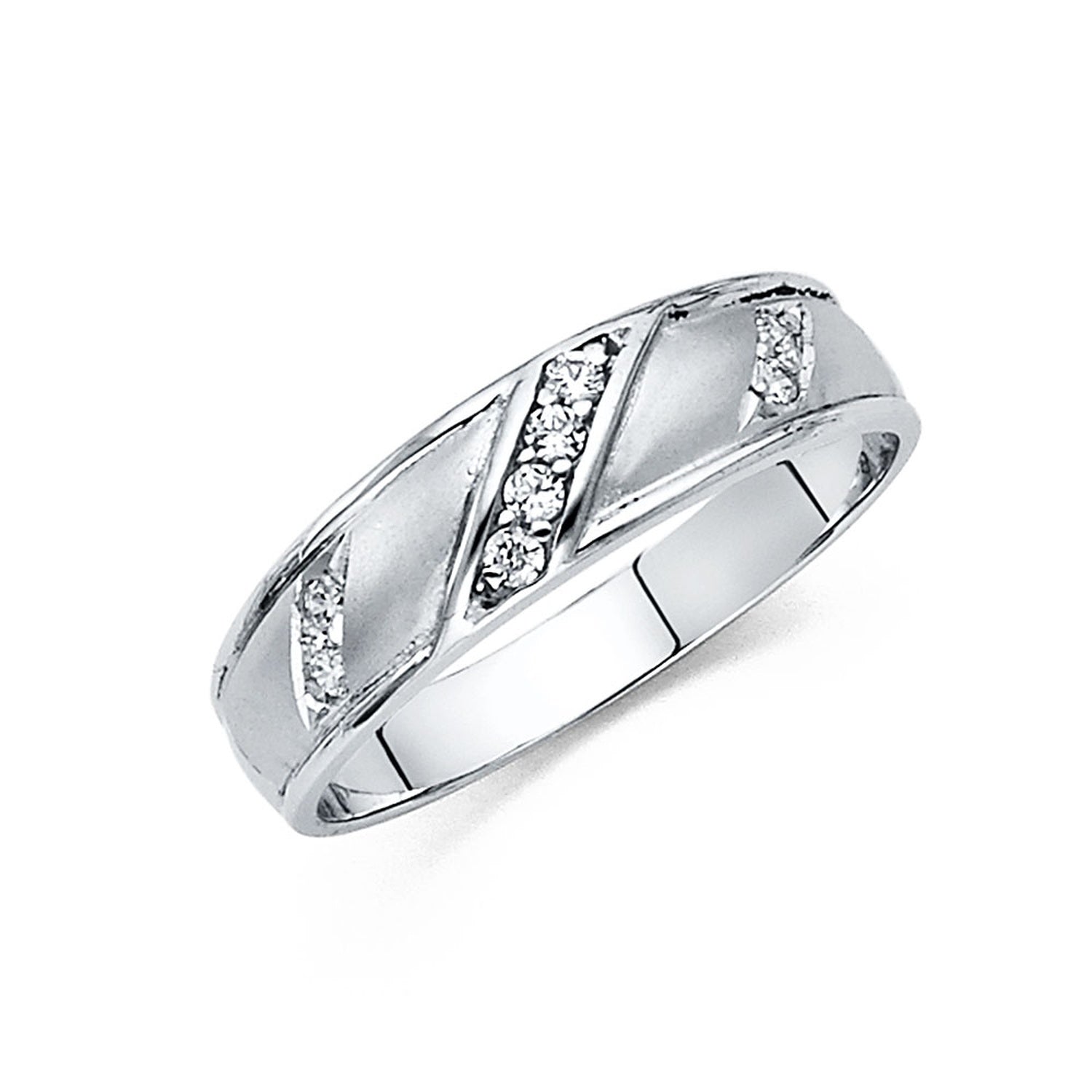 14KW CZ WEDDING BAND MEN (RG201)