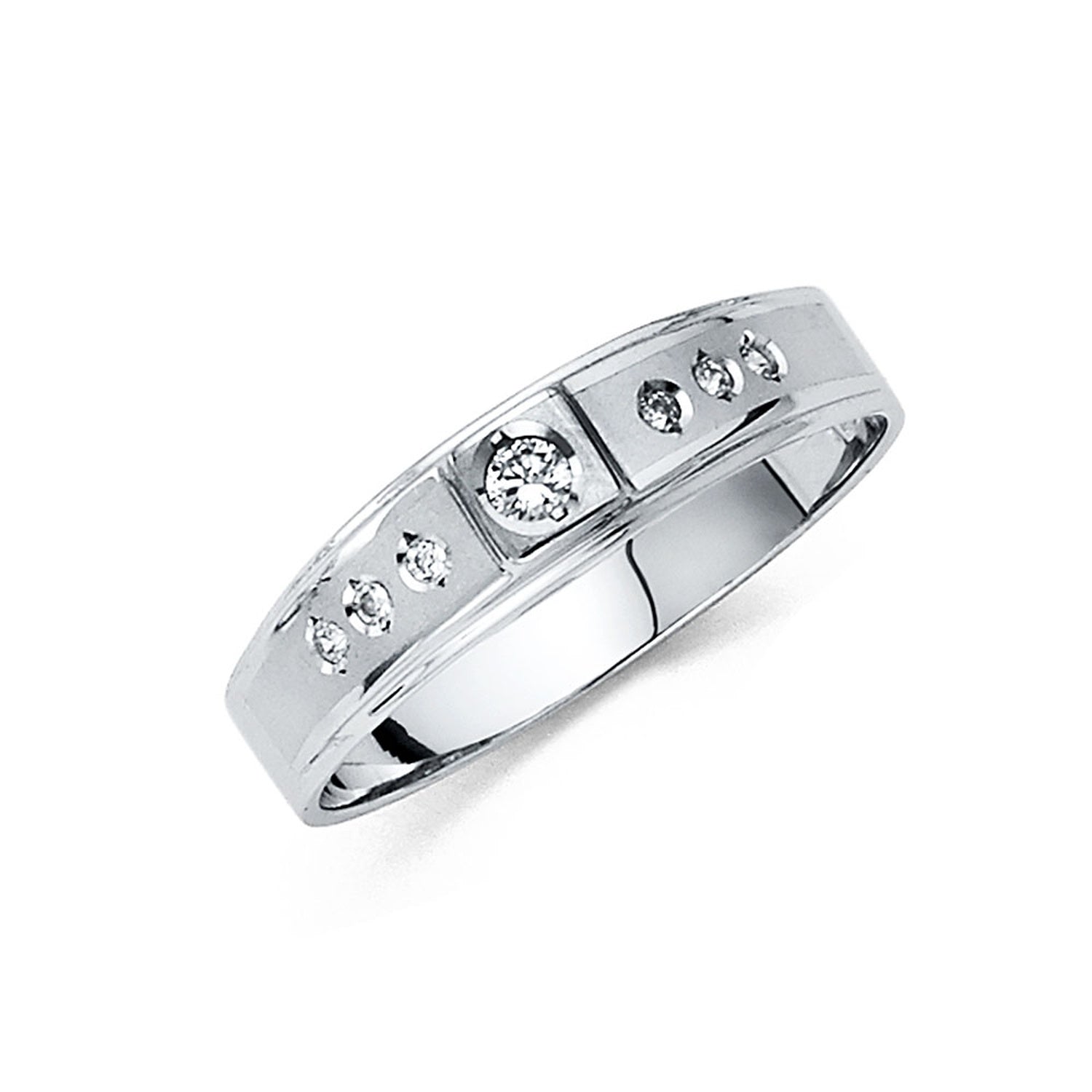 14KW CZ WEDDING BAND MEN (RG203)