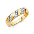 14KY CZ WEDDING BAND MEN (RG207)