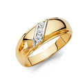 14KY CZ WEDDING BAND MEN (RG209)