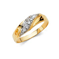 14KY CZ WEDDING BAND MEN (RG213)