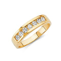 14KY CZ WEDDING BAND MEN (RG217)