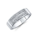 14KW CZ WEDDING BAND MEN (RG229)