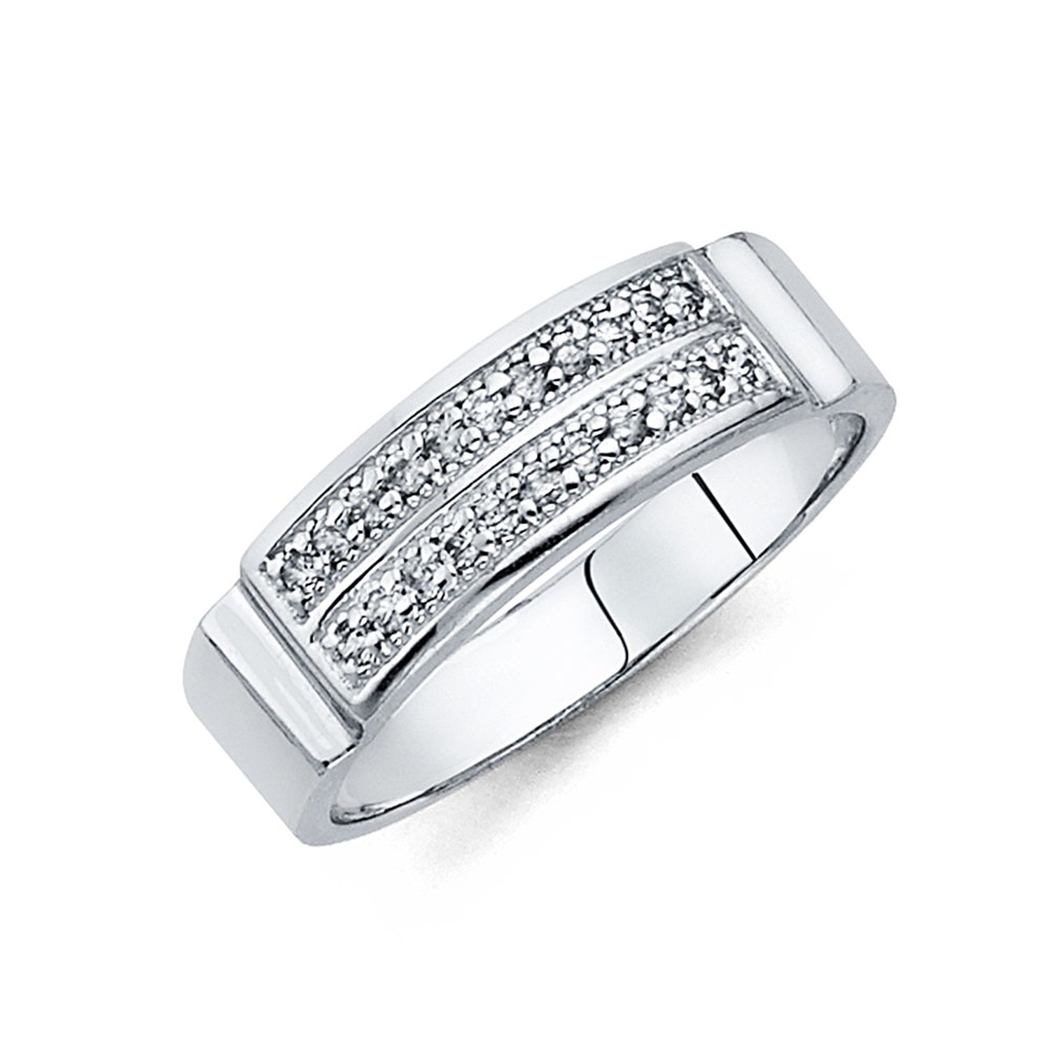 14KW CZ WEDDING BAND MEN (RG229)