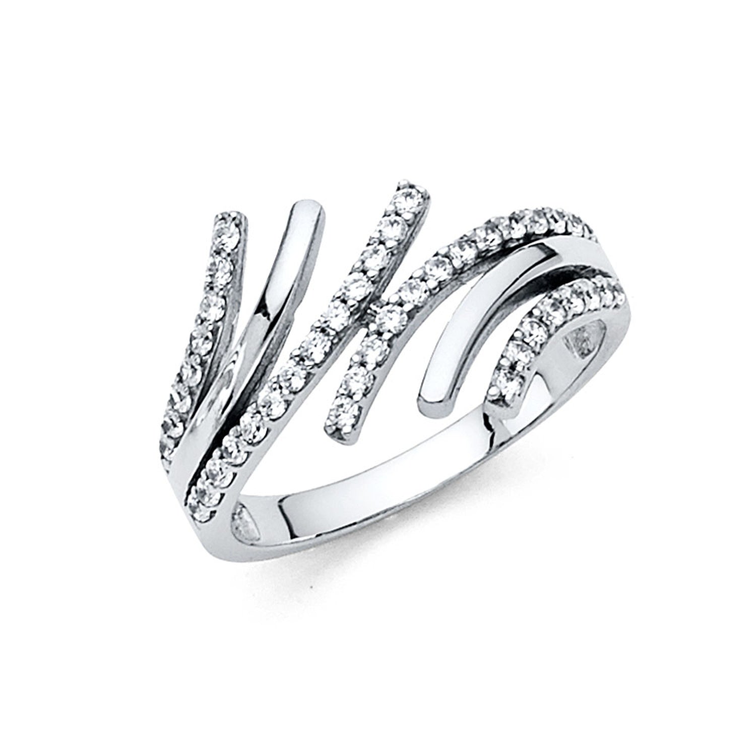 14KW CZ FANCY RING (RG281)