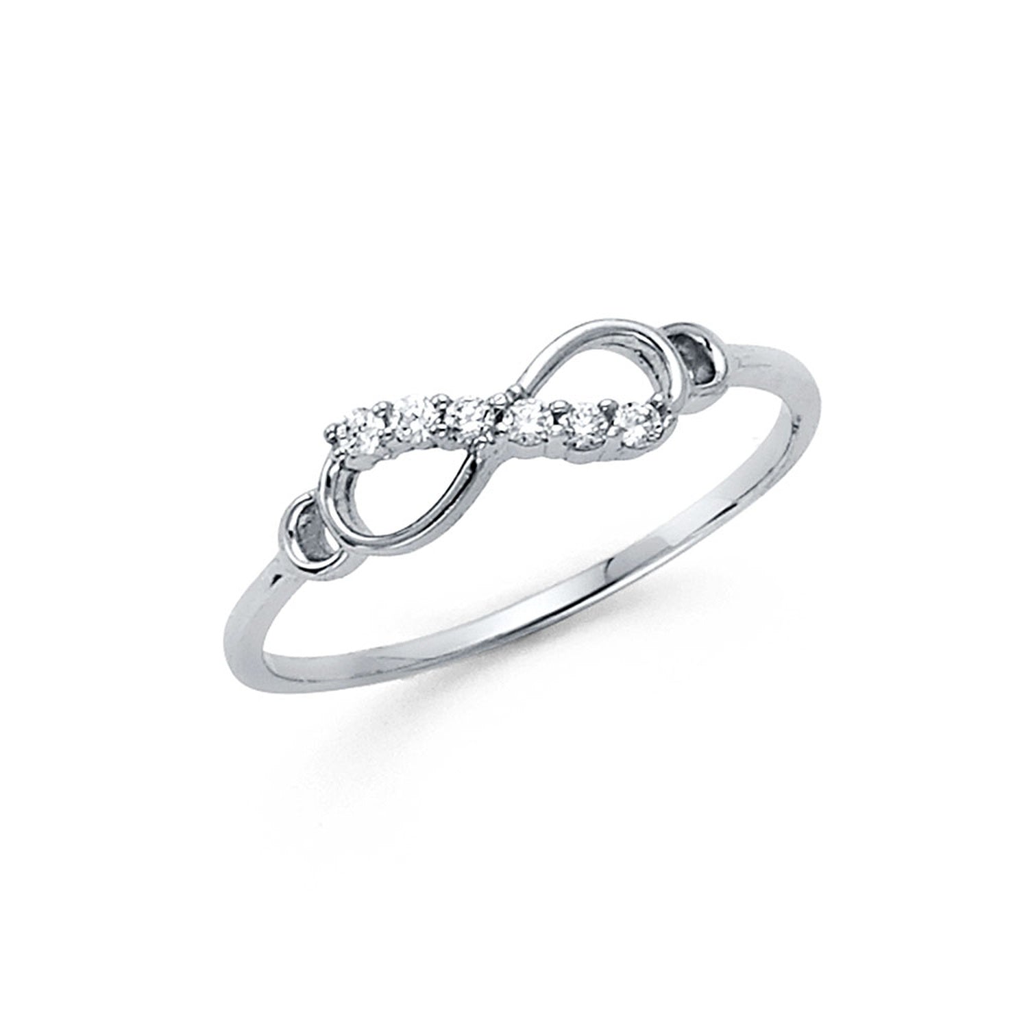 14KW CZ INFINITY RING (RG302)