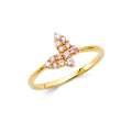14KY CZ BUTTERFLY RING (RG313)