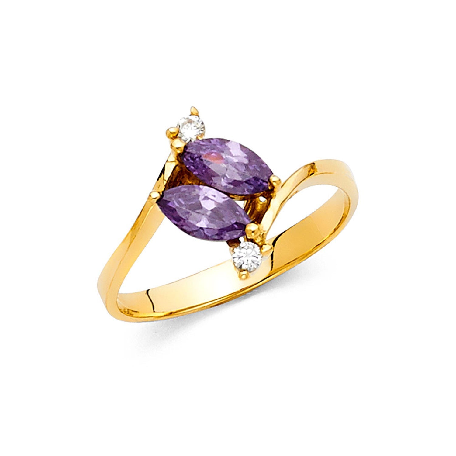 14KY LADIES CZ RING (RG375)