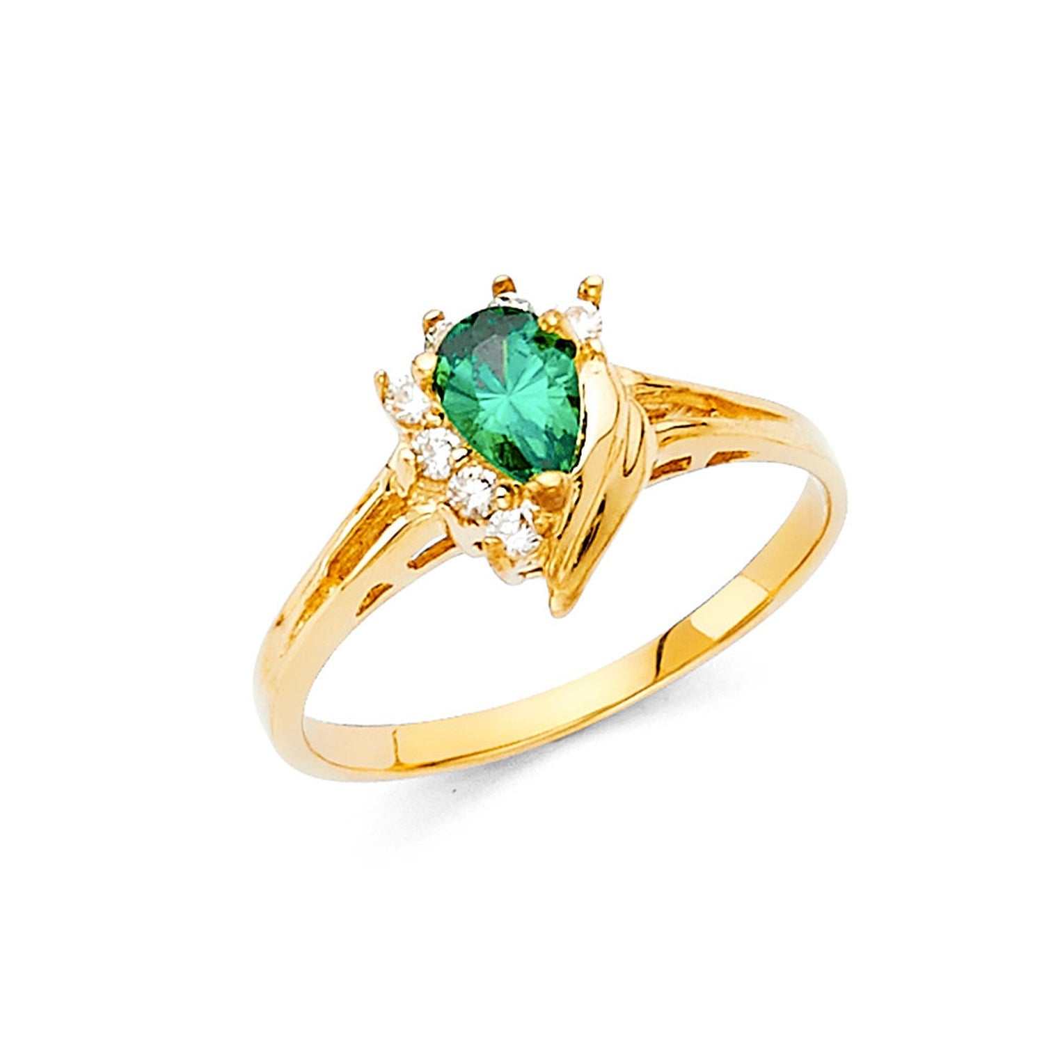 14KY LADIES CZ RING (RG393)