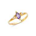 14KY LADIES CZ RING (RG402)