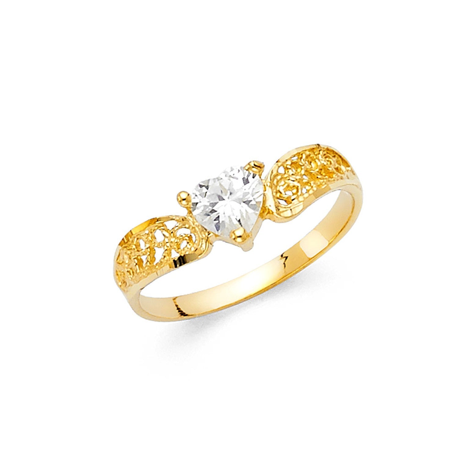 14KY LADIES CZ RING (RG412)