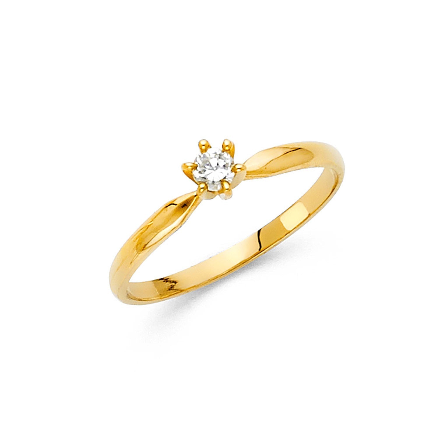 14KY LADIES CZ RING (RG444)