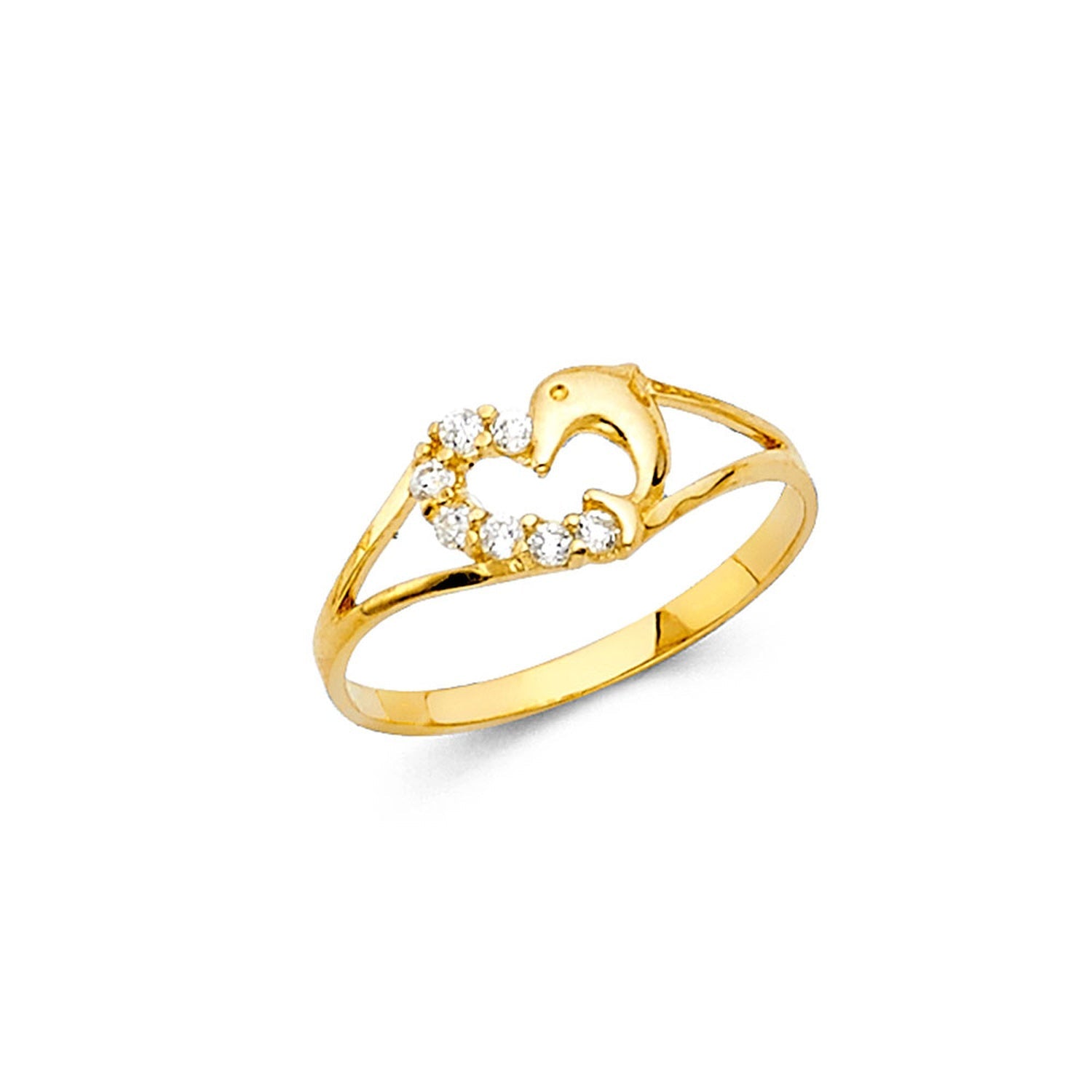 14KY BABY CZ RINGS (RG529)