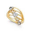 14K 2T SEMANARIO CZ RINGS (RG594)