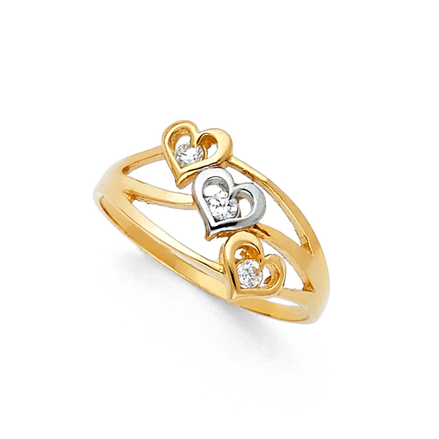 14K 2T SEMANARIO CZ RINGS (RG595)