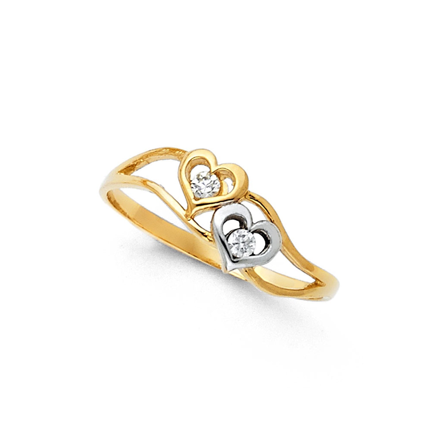 14K 2T SEMANARIO CZ RINGS (RG596)
