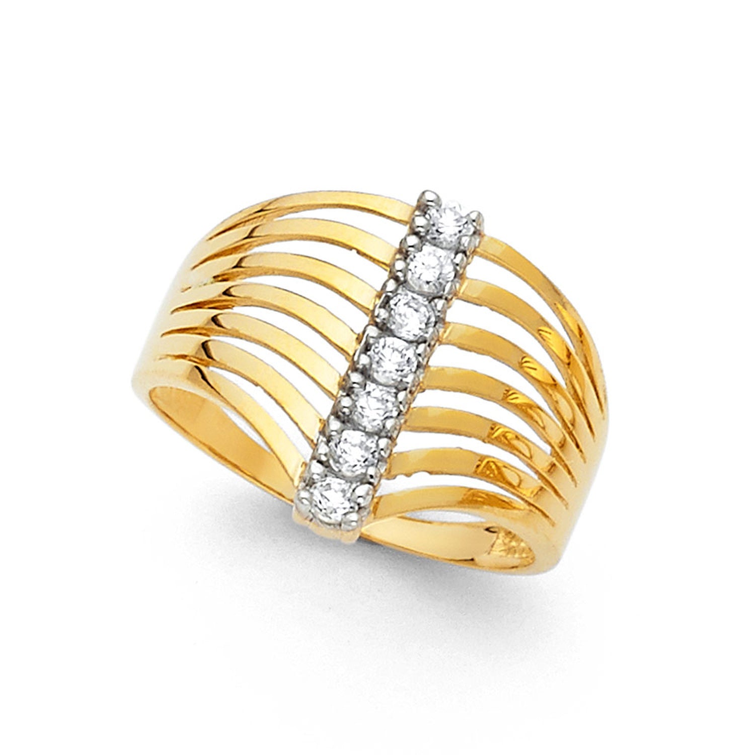 14K 2T SEMANARIO CZ RINGS (RG597)