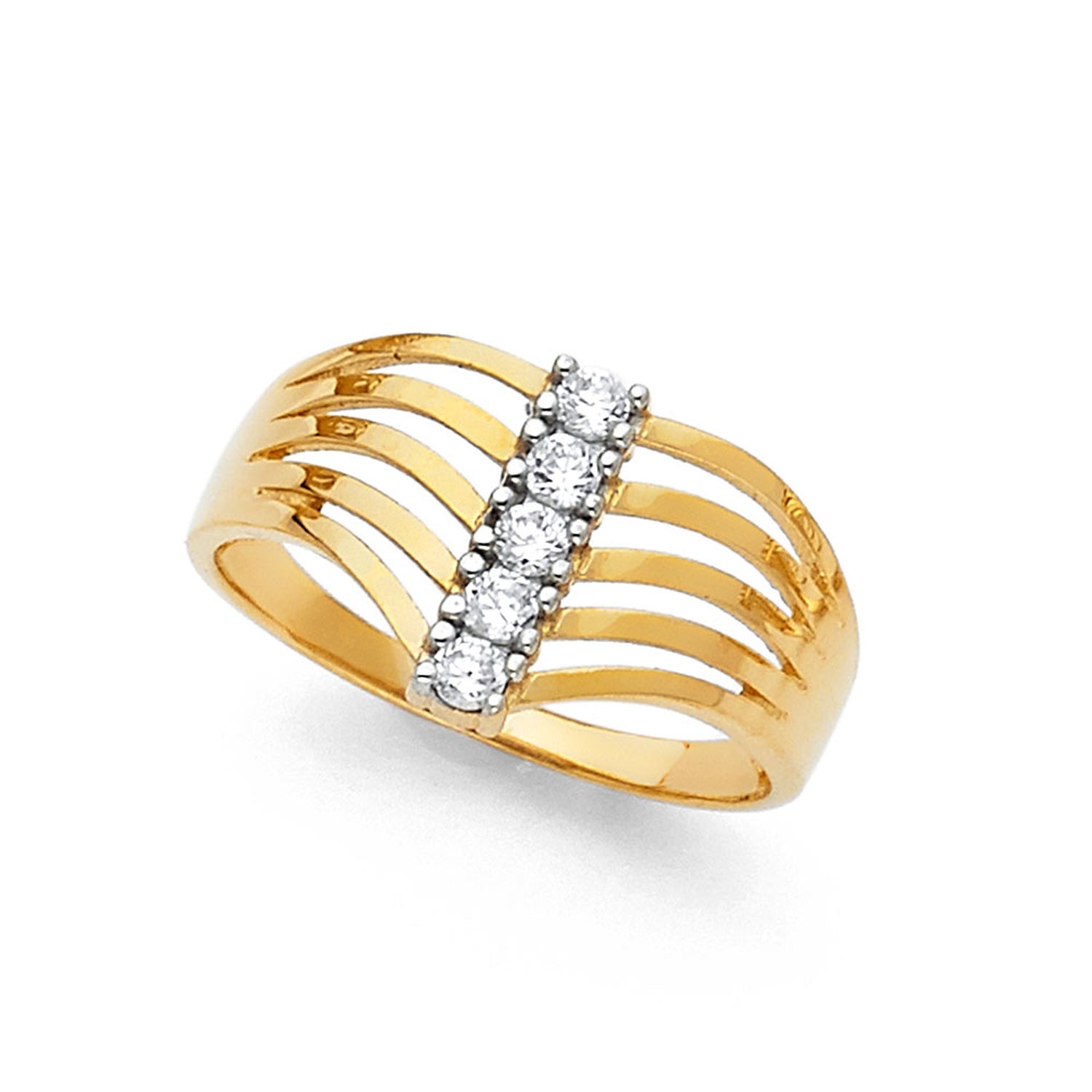14K 2T SEMANARIO CZ RINGS (RG598)