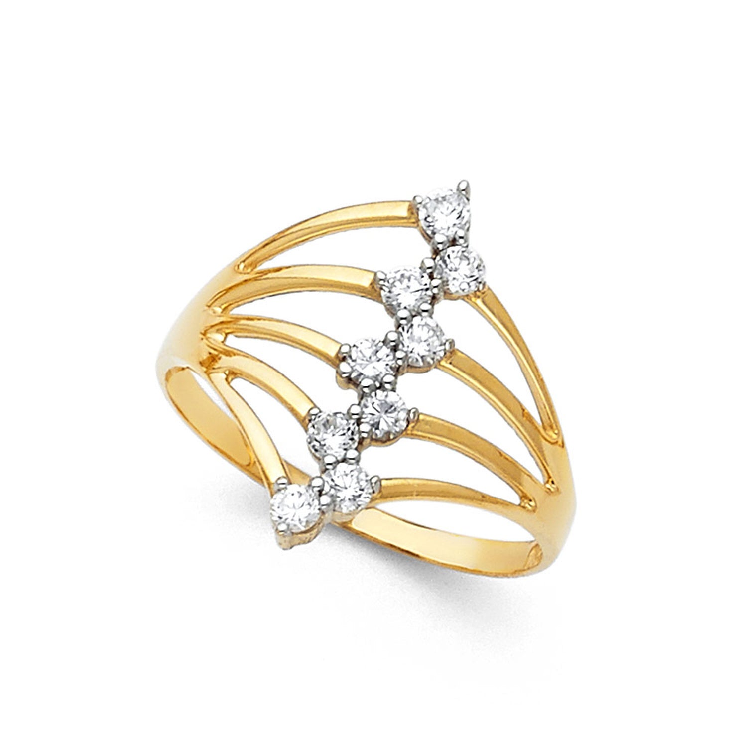 14KY SEMANARIO CZ RINGS (RG600)