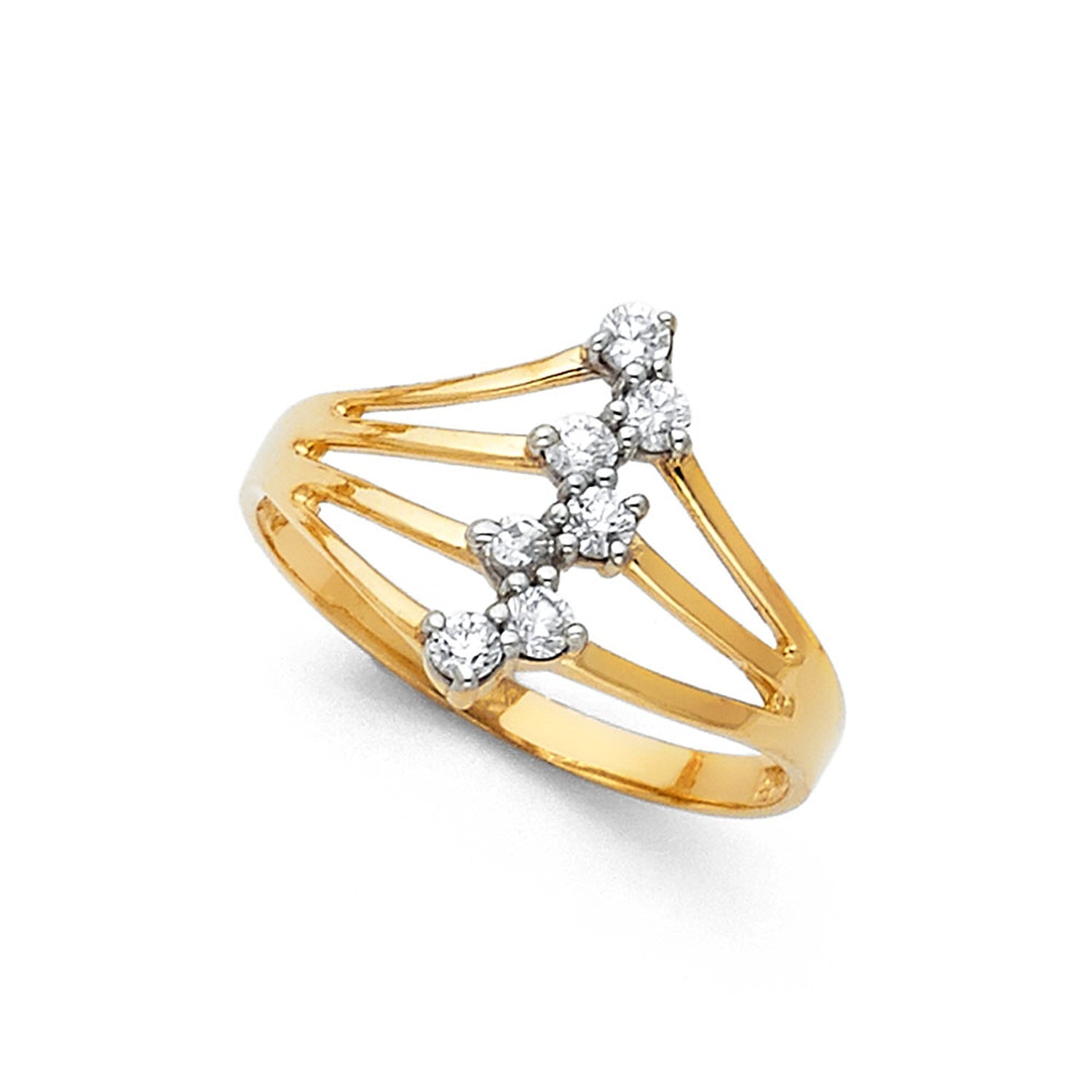 14KY SEMANARIO CZ RINGS (RG601)