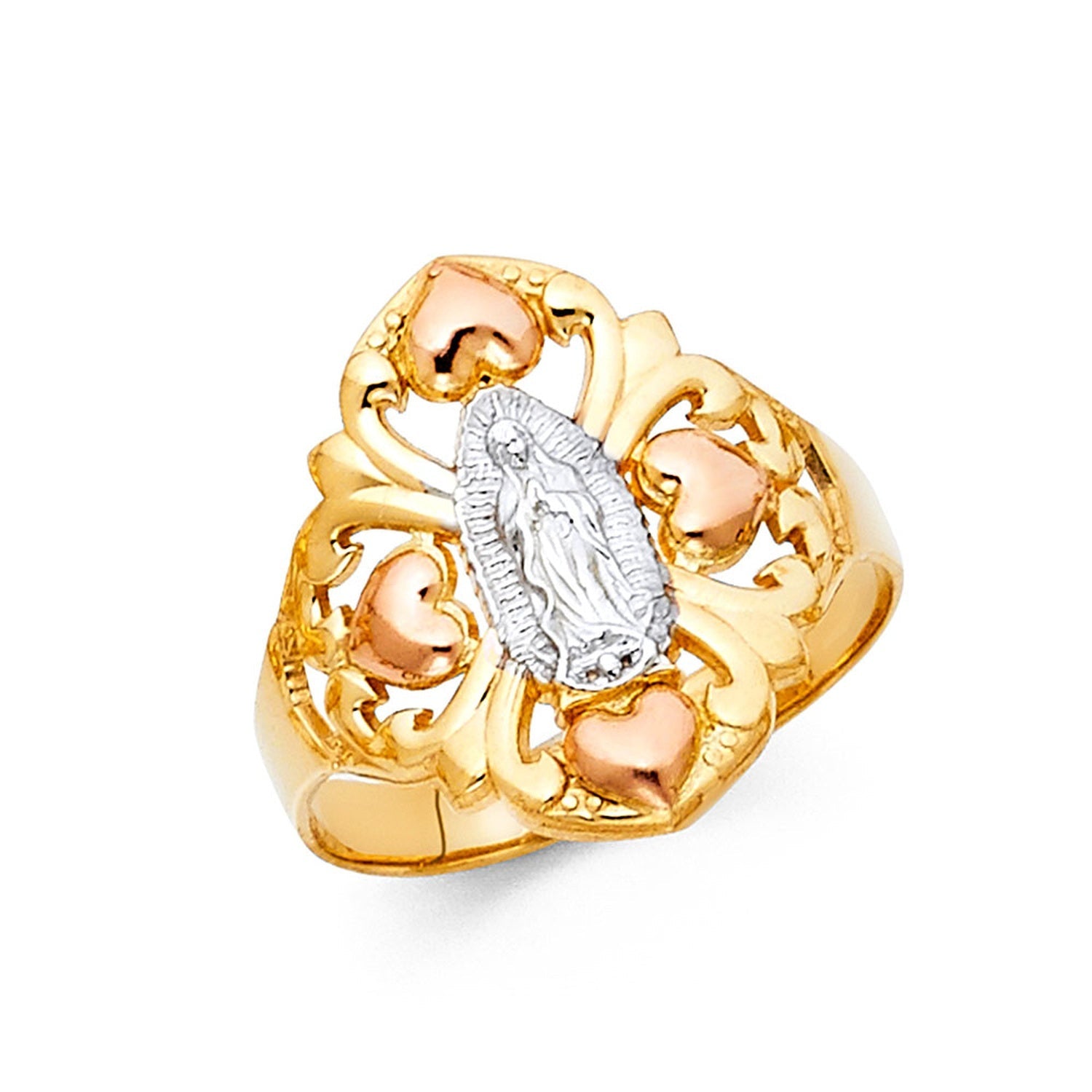14K 3C GUADALUPE RINGS (RG610)