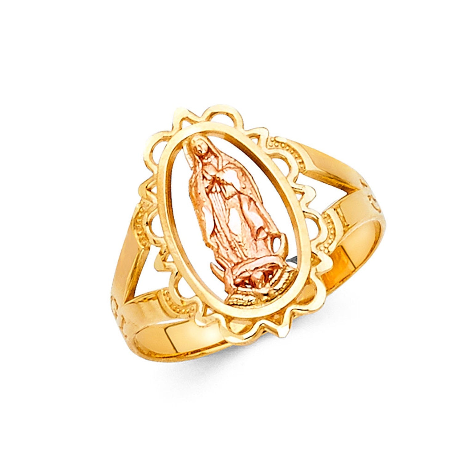 14K 2C GUADALUPE RINGS (RG612)
