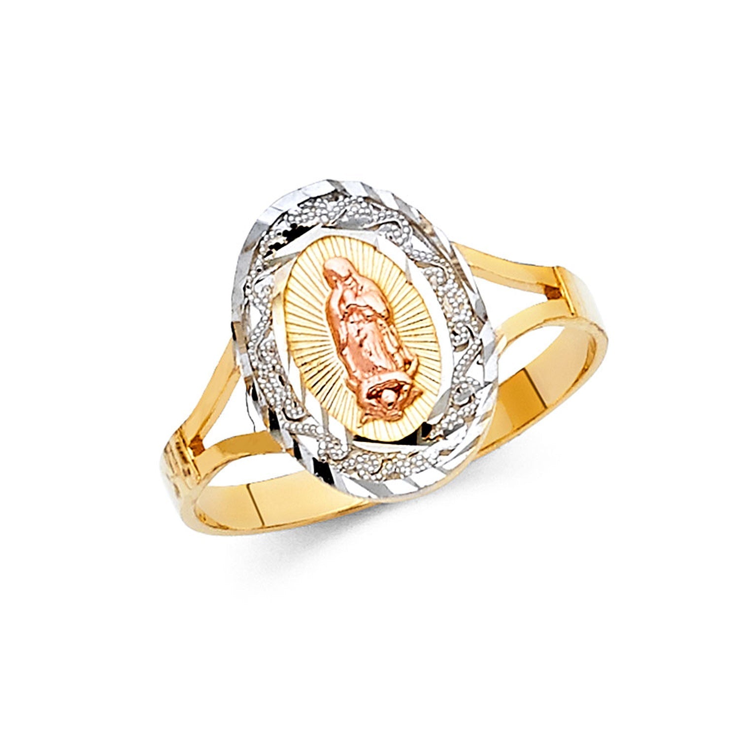 14K 3C GUADALUPE RINGS (RG613)