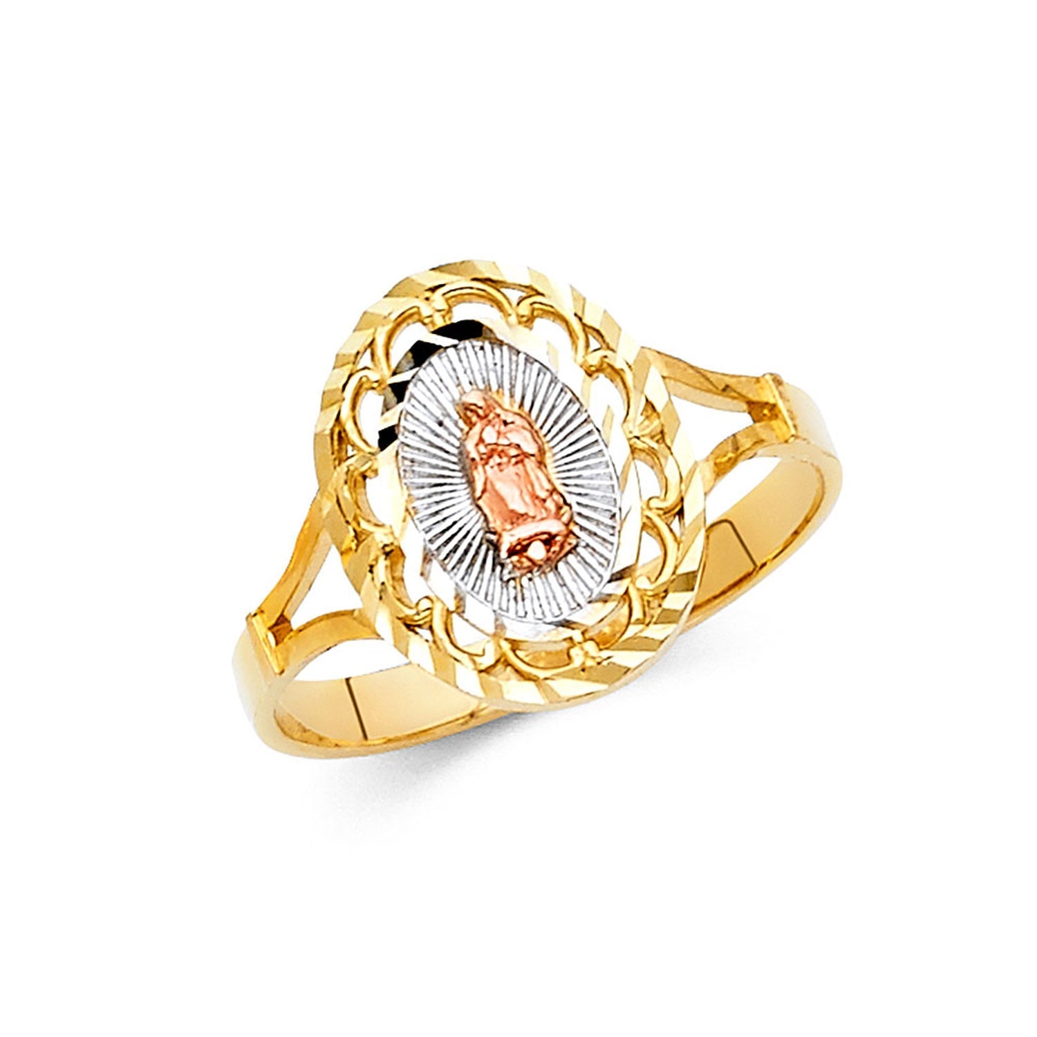 14K 3C GUADALUPE RINGS (RG614)